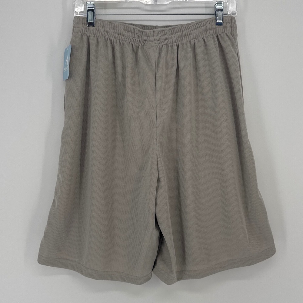Augusta Sportswear Performance Mens Shorts Large Grey Moisture Wicking Mesh